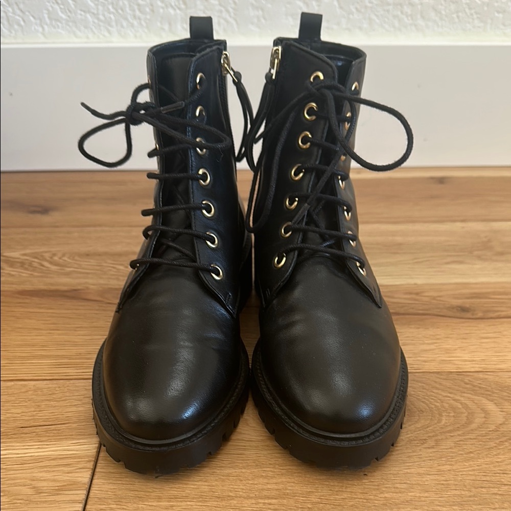 Bobbie’s Paris Black Leather Lace-Up Boots